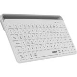 Everest KB-BT66 Beyaz 2.4G+BT1+BT2 üçü bir arada 3 in 1 2.4/Bluetooth Çift Modlu PC/Mobil Bilgisayar Tablet Televizyon Uyumlu Q Kablosuz klavye (BEYAZ)
