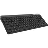 Everest KB-BT90 Siyah/Gri Bluetooth+ 2.4Ghz Telefon Tablet Standlı Şarjlı Q Mac/Win/Android/Ios Uyumlu Kablosuz klavye