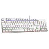 Everest KB-MeKanik 1 Lumos USB Rainbow Aydınlatmalı Full Anti-Ghosting Mekanik Gaming Oyuncu Klavye (Beyaz (Red Switch)