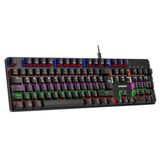 Everest KB-MeKanik 1 Lumos USB Rainbow Aydınlatmalı Full Anti-Ghosting Mekanik Gaming Oyuncu Klavye (Siyah (Red Switch)