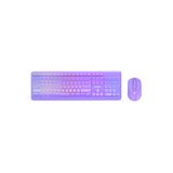 Everest KM-1500 Mor Kablosuz Rainbow Aydınlatmalı Q Multimedia Klavye + Mouse Set