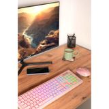 Everest KM-319BT Pembe Kablosuz Klavye Mouse Seti