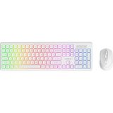 Everest Km-319bt Q Türkçe Rgb Kablosuz Oyuncu Klavye Mouse Seti Diğer beyaz
