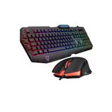 Everest KM-6168 Siyah Formula Combo USB 3 Makro Tuşlu RGB Q Oyuncu Klavye Mouse Seti