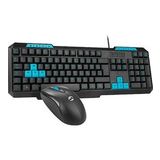 Everest KM-6825 Kablolu Mavi Klavye Mouse Seti