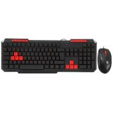 Everest KM-6825 Siyah Usb Kırmızı Tuşlu Türkçe Multimedia Klavye + Mouse Set (KDO)