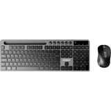Everest KM-730 Gri/siyah Kablosuz Wireless Q Multimedya Klavye + Mouse Seti Kablosuz Klavye Mouse Set - Siyah - Gri