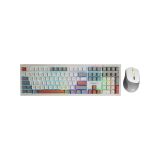 Everest Km-78 Rena Krem/gri/kahve Kablosuz 2.4 + Bt Rgb Aydınlatmalı Sessiz Q Su Sıçramasına Dayanıklı Klavye + Mouse Set