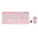Everest KM-9676 Pembe Kablosuz Klavye Mouse Seti