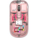 Everest Opal SM-BT89 Pembe Şarjlı Sessiz Optik Kablosuz Mouse
