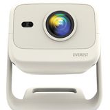 Everest Pj05 Adonis 4K Destekli Android 9.0 12.000 Lümen Otomatik Odaklanma Taşınabilir Projeksiyon Cihazı Krem