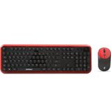 Everest Round KM-6282 Kırmızı-Siyah Kablousuz Klavye-Mouse Set