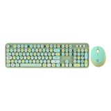 Everest Round KM-6282 Yeşil Kablousuz Q Klavye-Mouse Set