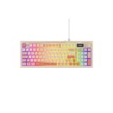 Everest SILENT PRO Bej/Pembe/Turuncu Sessiz RGB Q Membrane Oyuncu Klavyesi