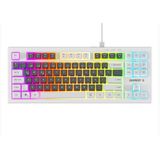 Everest Silent TKL KB-98 Gri-Mavi-Beyaz Membrane Switch Kablolu Gaming Klavye