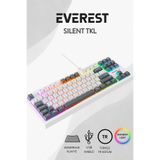 Everest SILENT TKL Sessiz Rainbow Q Türkçe Klavye Membrane Oyuncu Klavyesi Gaming Klavye KB-98 TKL