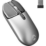 Everest SM-620 2in1 Bluetooth+2,4Ghz Şarjlı Metalik Gri Süper Sessiz Mobil-TV-PC Destekli Kablosuz Mouse - Beyaz - Gri