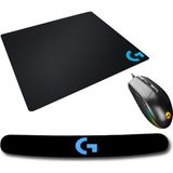 Everest SM-X97 R-Star Siyah USB 5 Tuşlu RGB Işıklı 6400DPI Gaming Mouse + Logitech Kare Mouse Pad + Logitech Klavye Pad Oyuncu Mouse Seti