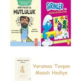 Everest Yayınları Aristoteles ile Mutluluk + Şirinler ile Hikayeli Boyama Kitabı - Şirinler Salatası + Yaramaz Tavşan Masalı