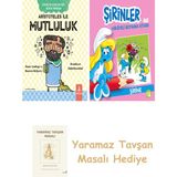 Everest Yayınları Aristoteles ile Mutluluk + Şirinler ile Hikâyeli Boyama Kitabı - Şirine + Yaramaz Tavşan Masalı