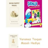 Everest Yayınları Beatrix Potter 10 - Bayan Moppet Masalı + Şirinler ile Hikayeli Boyama Kitabı - Şirinler Salatası + Yaramaz Tavşan Masalı