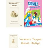 Everest Yayınları Beatrix Potter 10 - Bayan Moppet Masalı + Şirinler ile Hikâyeli Boyama Kitabı - Şirine + Yaramaz Tavşan Masalı
