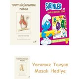 Everest Yayınları Beatrix Potter 17 - Timmy Küçükparmak Masalı + Şirinler ile Hikayeli Boyama Kitabı - Şirinler Salatası + Yaramaz Tavşan Masalı