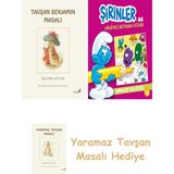 Everest Yayınları Beatrix Potter 4 - Tavşan Benjamin Masalı + Şirinler ile Hikayeli Boyama Kitabı - Şirinler Salatası + Yaramaz Tavşan Masalı