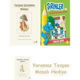 Everest Yayınları Beatrix Potter 4 - Tavşan Benjamin Masalı + Şirinler ile Hikâyeli Boyama Kitabı - Yabani Şirin + Yaramaz Tavşan Masalı