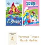 Everest Yayınları Belki De Çok Seversin + Şirinler ile Hikâyeli Boyama Kitabı - Şirine + Yaramaz Tavşan Masalı