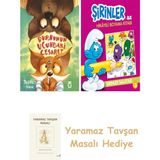 Everest Yayınları Burnunun Ucundaki Cesaret + Şirinler ile Hikayeli Boyama Kitabı - Şirinler Salatası + Yaramaz Tavşan Masalı