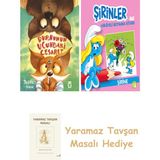 Everest Yayınları Burnunun Ucundaki Cesaret + Şirinler ile Hikâyeli Boyama Kitabı - Şirine + Yaramaz Tavşan Masalı