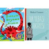 Everest Yayınları Dinozor Boyama Kitabım: Boyanacak 16 Harika Resim + Bir Yılbaşı Hikayesi - Hayır
