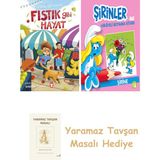 Everest Yayınları Fıstık Gibi Hayat + Şirinler ile Hikâyeli Boyama Kitabı - Şirine + Yaramaz Tavşan Masalı