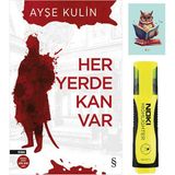 Everest Yayınları Her Yerde Kan Var-Ayşe Kulin-Sarı Fosforlu Kalem-Not Defteri Seti