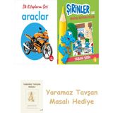 Everest Yayınları Ilk Kitaplarım - Araçlar (Ciltli) + Şirinler ile Hikâyeli Boyama Kitabı - Yabani Şirin + Yaramaz Tavşan Masalı