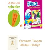 Everest Yayınları Ilk Kitaplarım - Sebzeler (Ciltli) + Şirinler ile Hikayeli Boyama Kitabı - Şirinler Salatası + Yaramaz Tavşan Masalı