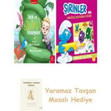 Everest Yayınları Jack ve Sihirli Fasulyeler + Şirinler ile Hikayeli Boyama Kitabı - Şirinler Salatası + Yaramaz Tavşan Masalı