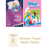 Everest Yayınları Püskül Kız’ın Günlüğü + Şirinler ile Hikâyeli Boyama Kitabı - Şirine + Yaramaz Tavşan Masalı