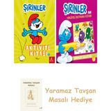 Everest Yayınları Şirinler - Aktivite Kitabı 1 + Şirinler ile Hikayeli Boyama Kitabı - Şirinler Salatası + Yaramaz Tavşan Masalı