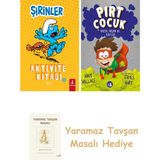Everest Yayınları Şirinler - Aktivite Kitabı 3 + Pırt Çocuk 2 - Hazır, Nişan Al Fırlat + Yaramaz Tavşan Masalı
