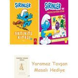 Everest Yayınları Şirinler - Aktivite Kitabı 3 + Şirinler ile Hikayeli Boyama Kitabı - Şirinler Salatası + Yaramaz Tavşan Masalı