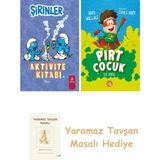Everest Yayınları Şirinler - Aktivite Kitabı 4 + Pırt Çocuk 1 - Ilk Koku + Yaramaz Tavşan Masalı