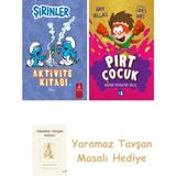 Everest Yayınları Şirinler - Aktivite Kitabı 4 + Pırt Çocuk 3 - Kusmuk Deposuna Dalış + Yaramaz Tavşan Masalı