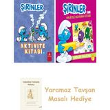 Everest Yayınları Şirinler - Aktivite Kitabı 4 + Şirinler ile Hikayeli Boyama Kitabı - Şirinler Salatası + Yaramaz Tavşan Masalı