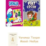 Everest Yayınları Şirinler ile Hikayeli Boyama Kitabı - Şirinler Salatası + Pırt Çocuk 2 - Hazır, Nişan Al Fırlat + Yaramaz Tavşan Masalı