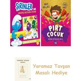 Everest Yayınları Şirinler ile Hikayeli Boyama Kitabı - Şirinler Salatası + Pırt Çocuk 3 - Kusmuk Deposuna Dalış + Yaramaz Tavşan Masalı