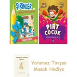 Everest Yayınları Şirinler ile Hikâyeli Boyama Kitabı - Yabani Şirin + Pırt Çocuk 3 - Kusmuk Deposuna Dalış + Yaramaz Tavşan Masalı
