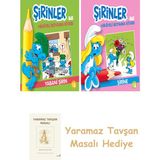 Everest Yayınları Şirinler ile Hikâyeli Boyama Kitabı - Yabani Şirin + Şirinler ile Hikâyeli Boyama Kitabı - Şirine + Yaramaz Tavşan Masalı