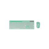 Everest Yeşil / Beyaz Kablosuz Tablet / Telefon Uyumlu Q Multimedia Ofis / Yazı Klavye + Mouse Set KM-730